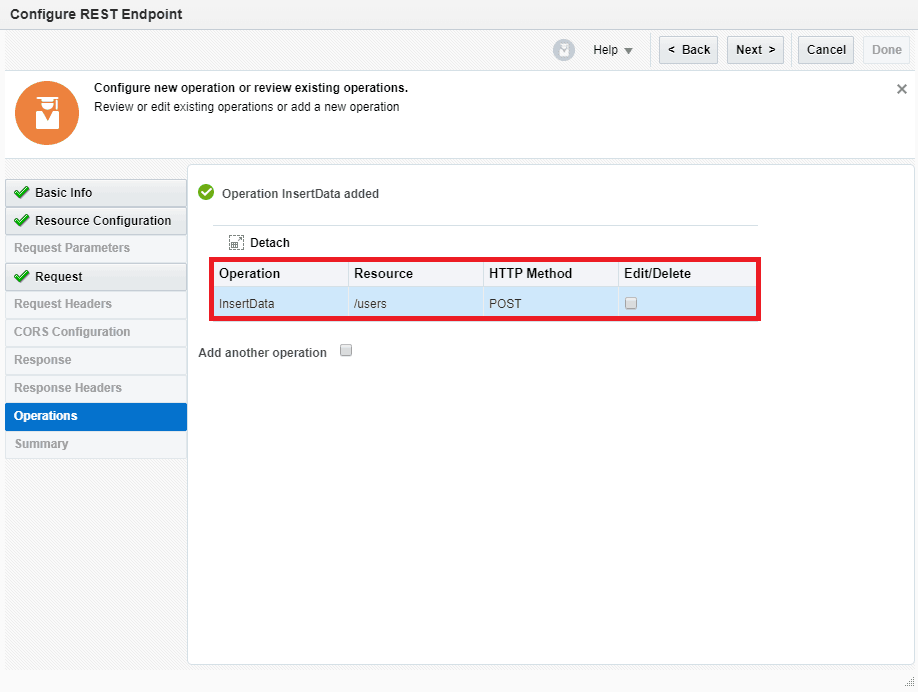 Configuring REST Endpoint