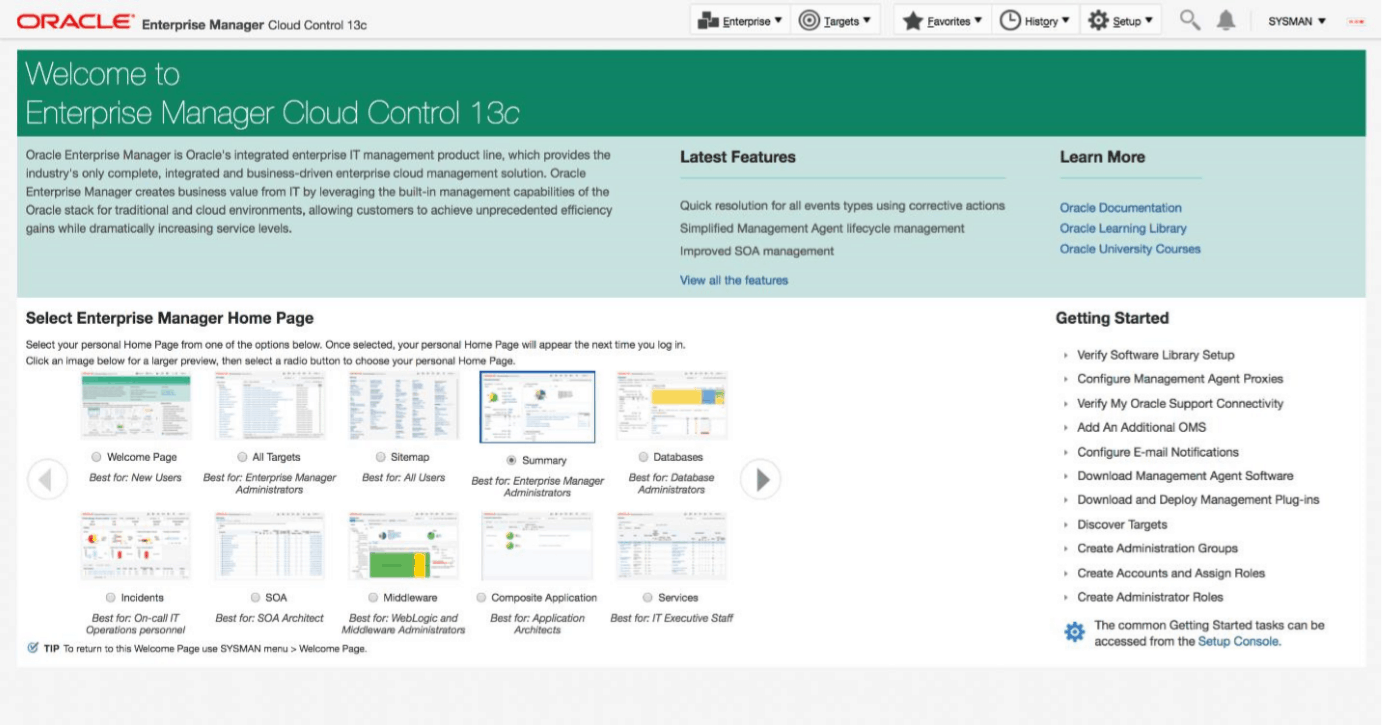 Enterprise Manager Cloud Control 13c