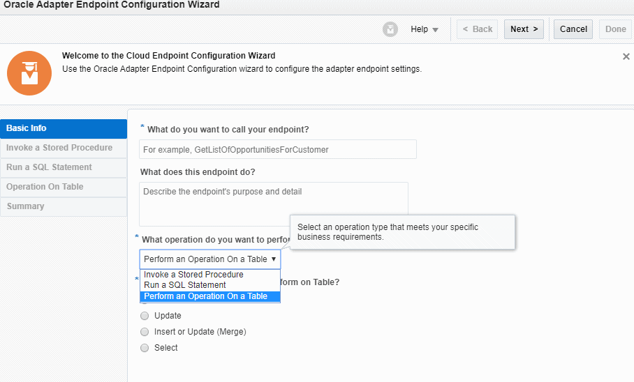 OIC connection adapter oracle ATP