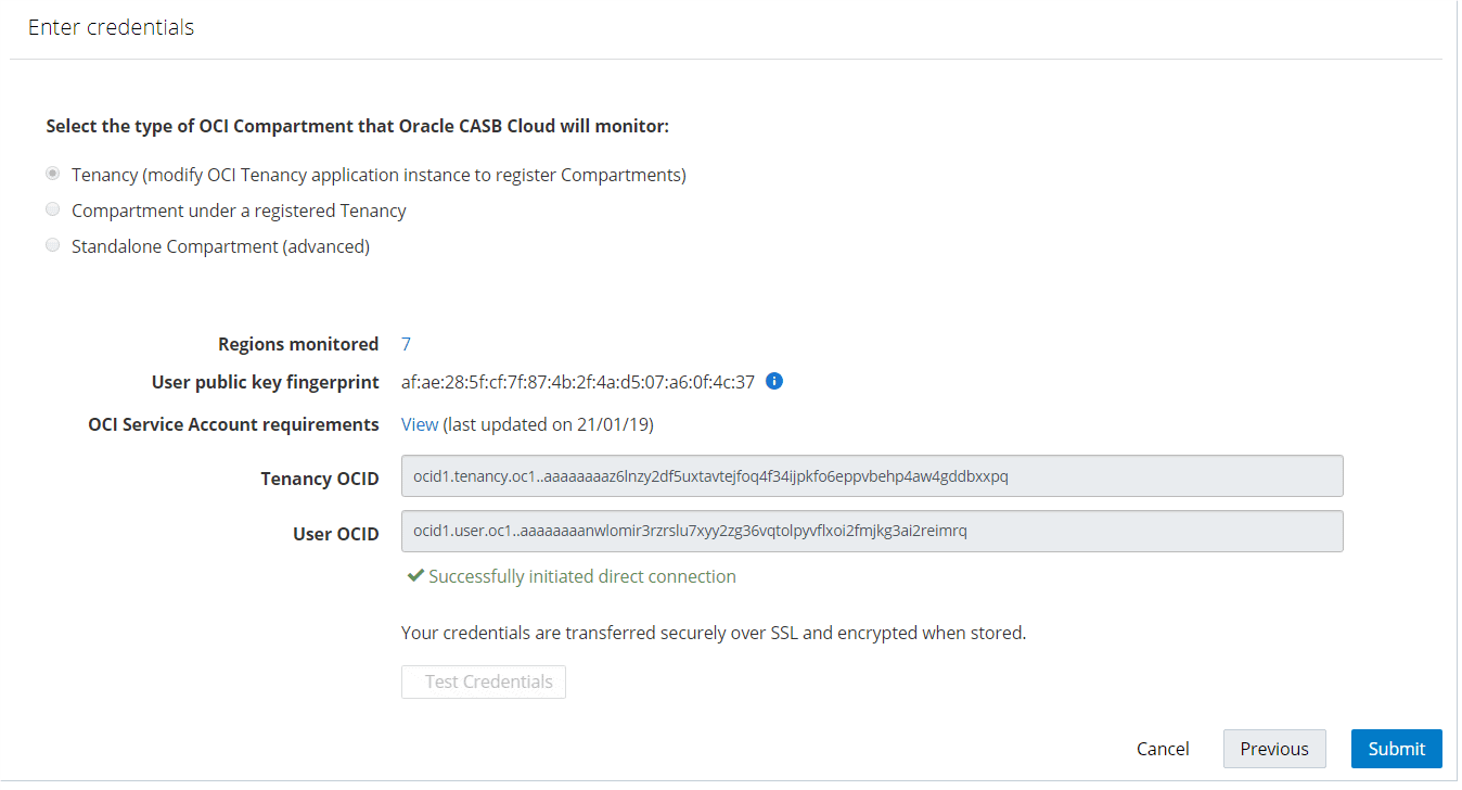 creating CASB instance