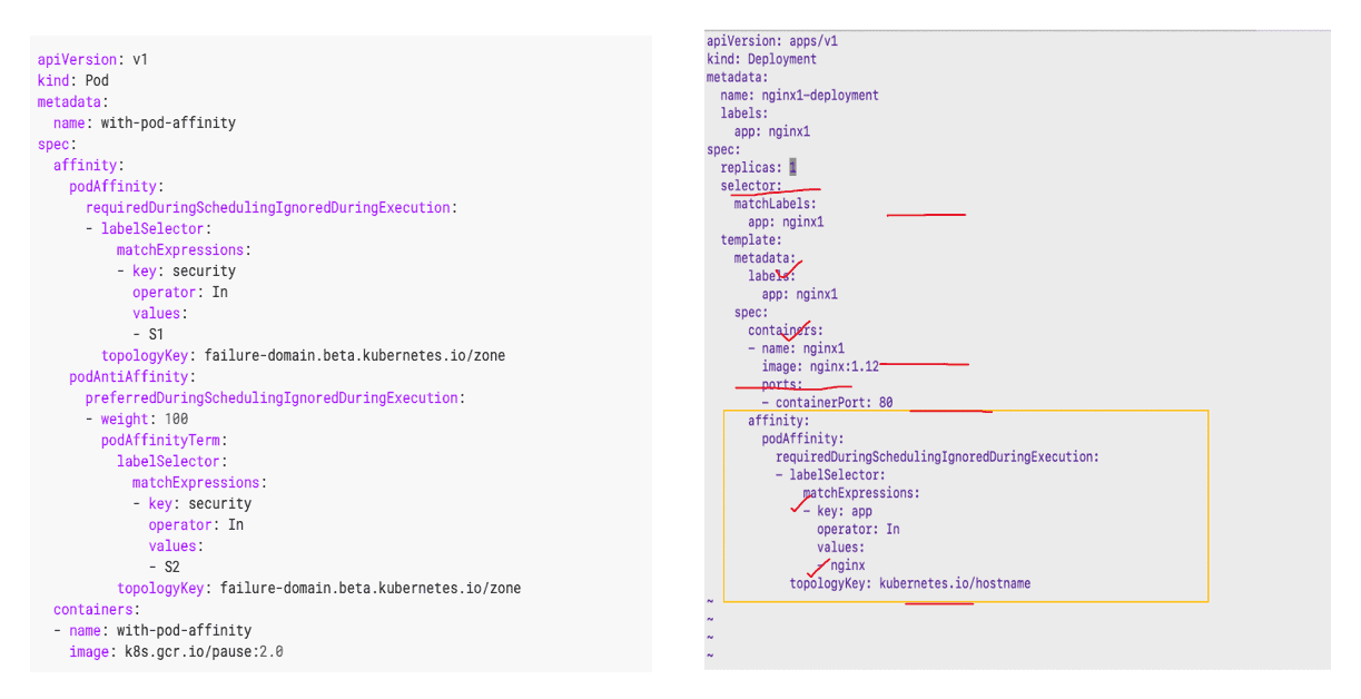 Pod affinity and anti-affinity