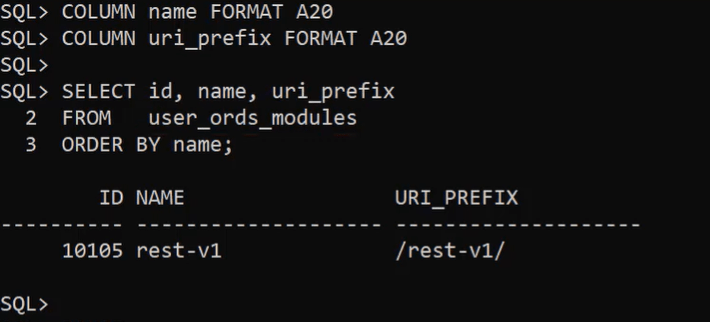 ORDS defining module