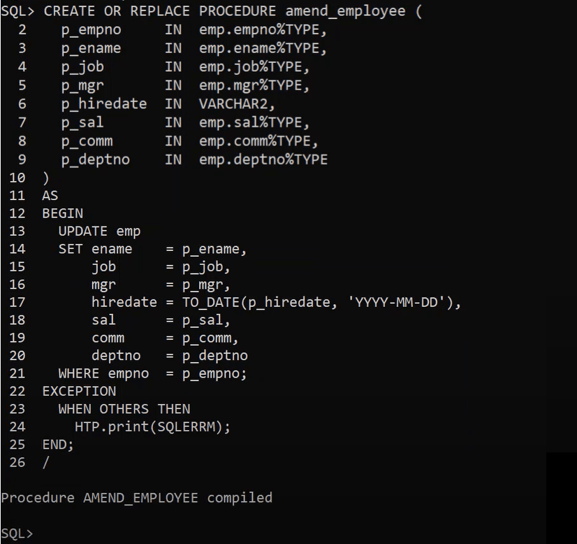ORDS create a new Amend