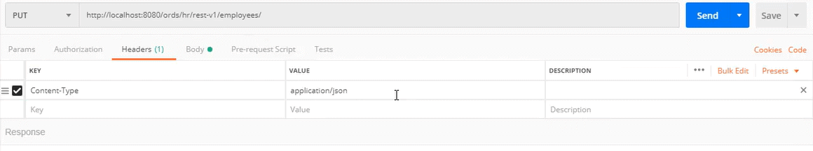 Tesing ORDS in POSTMAN