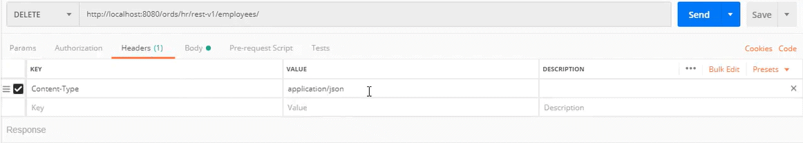 Tesing ORDS in POSTMAN