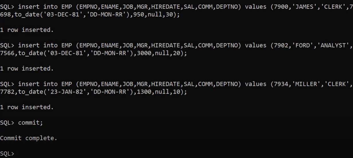 Inserting data into DB