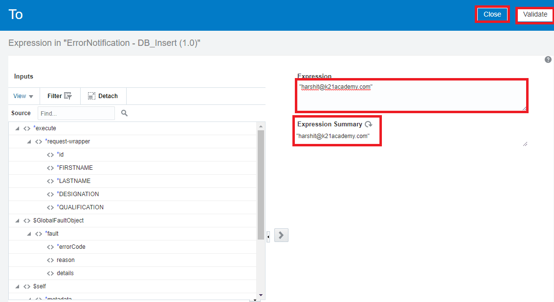 OIC Notification Activity