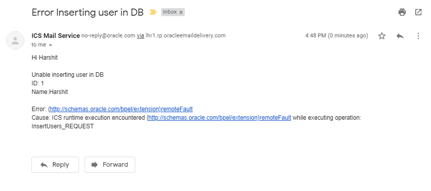 OIC Notification Activity