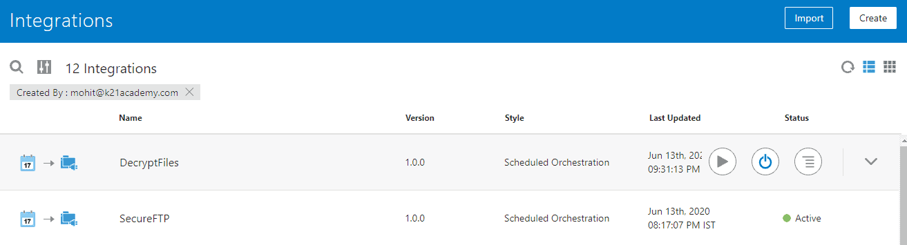 Oracle Integartion Cloud oic new toggle switches