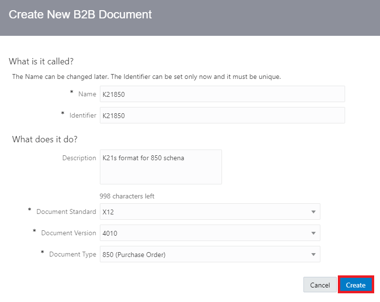 B2B Custom Document Schema