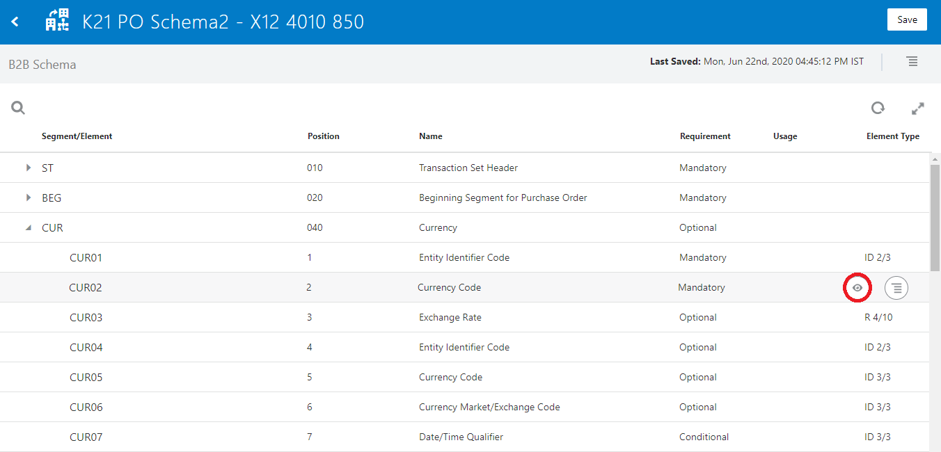 View Element Properties