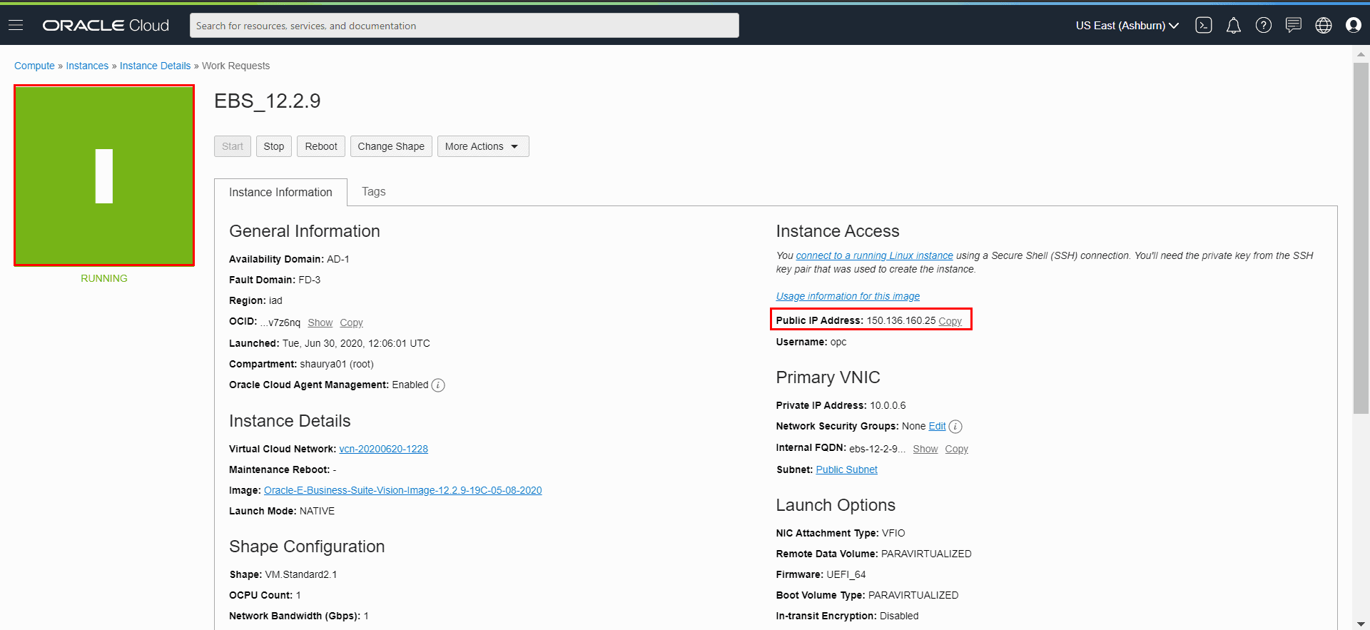 Oracle EBS R12.2.9 Instance