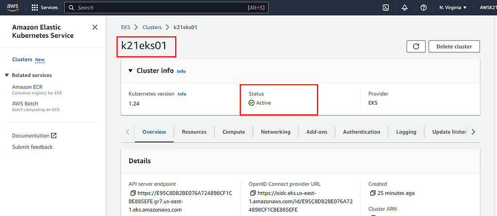 Create EKS Kubernetes Cluster Using GUI