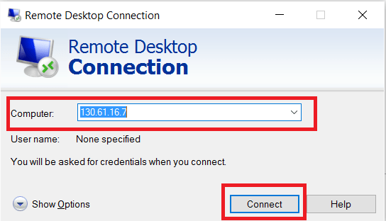 remote desktop connection
