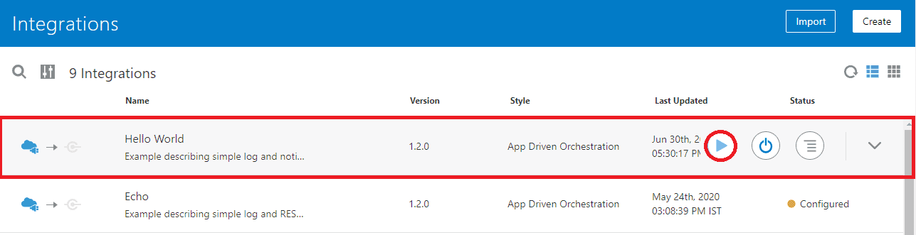 OIC oracle Integration cloud Testing integration
