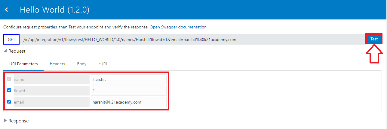 OIC oracle Integration cloud Testing integration