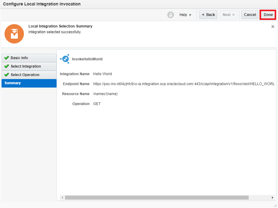 OIC oracle Integration cloud Invoking integration by call integration action