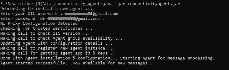 Oracle Integration Cloud OIC configuring connectivity agent