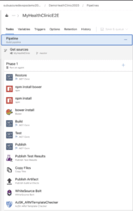 Whitesource bolt in pipeline