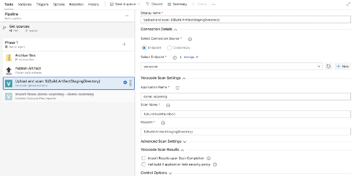 Pipeline configuration