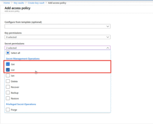 access policy configuration cont.