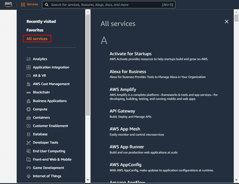 AWS All Services