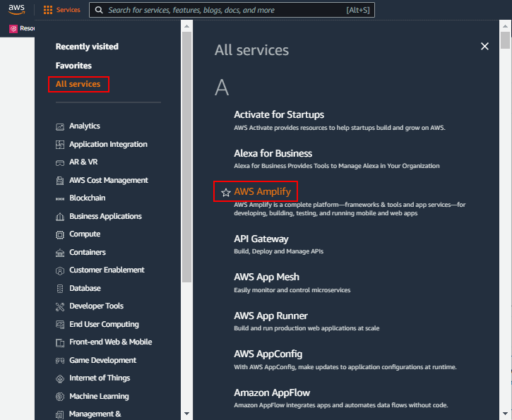 AWS amplify