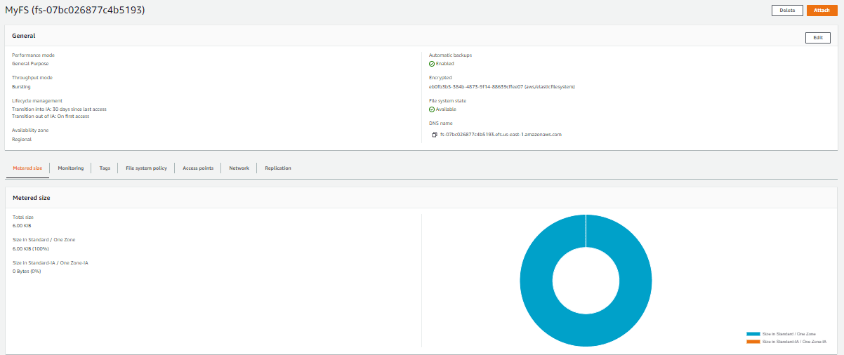 AWS Elastic File System (EFS): AWS SAA-C02 EFS step 2