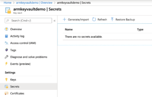 key vault secrets