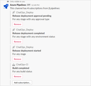 Azure pipeline notification on slack