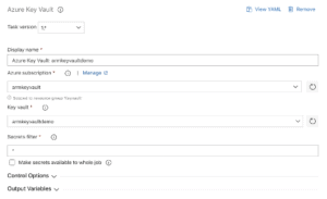Azure key vault task 