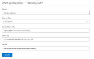 OAuth configuration Settings