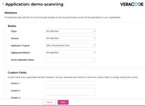 Veracode Application demo scanning
