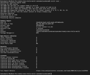 Veracode installation complete