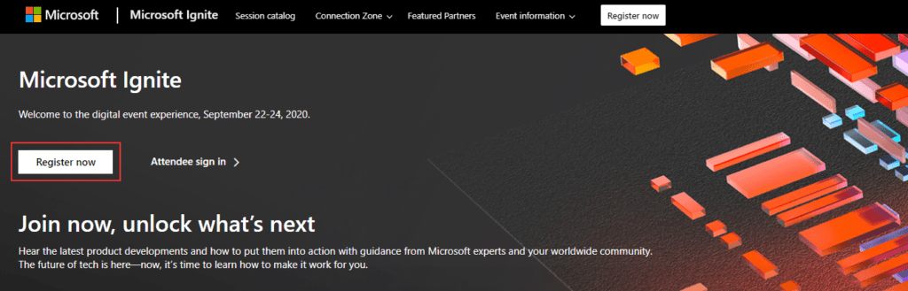 Microsoft Ignite register