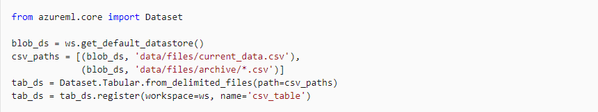 Creating Tabular Dataset