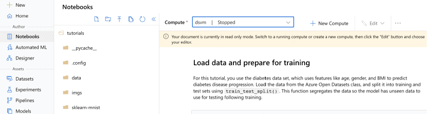 Screenshot of notebooks.