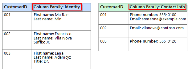 Columnar data store model