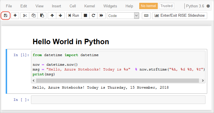 azure machine learning notebook