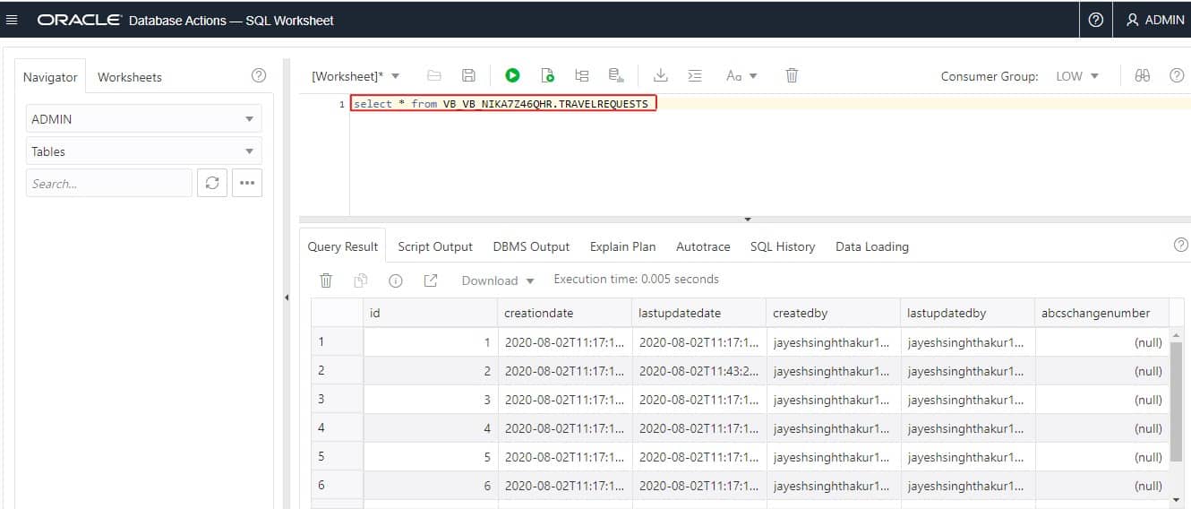 Select Owner From Table