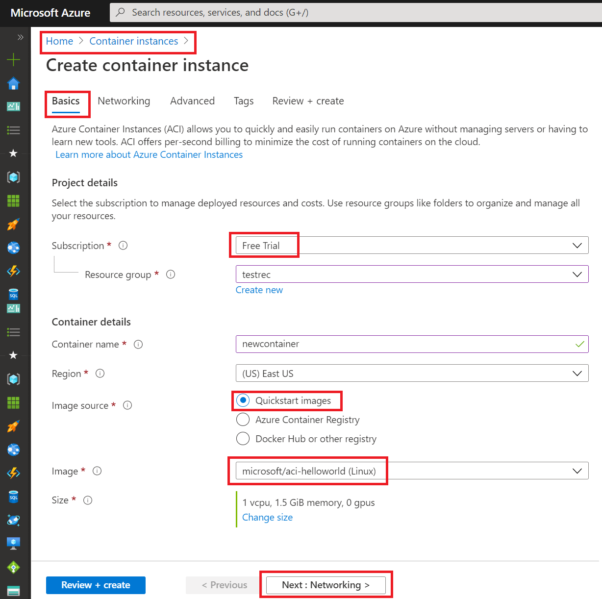 Azure Container Instance