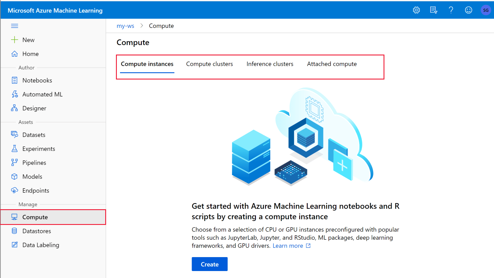 azure machine learning service - compute targets