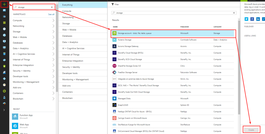  create-azure-storage