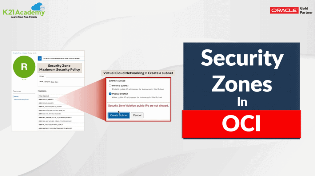 security zone oracle