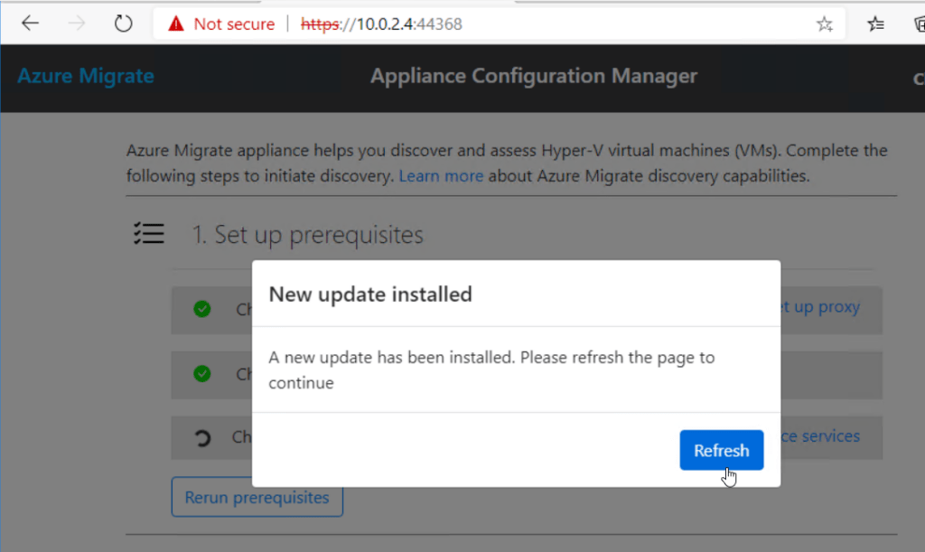 Azure migrate step17