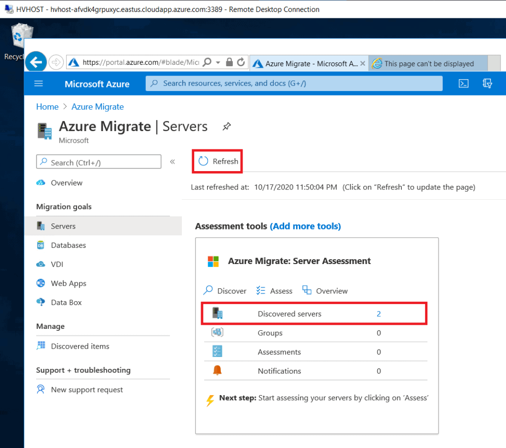 Azure migrate step24