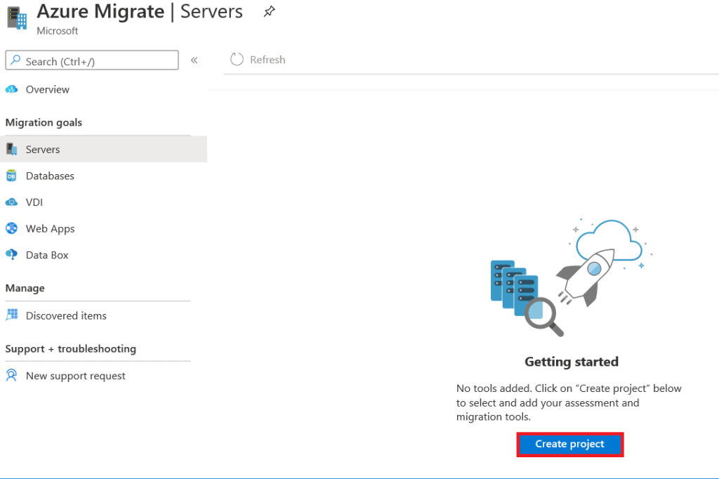 Azure migrate step2