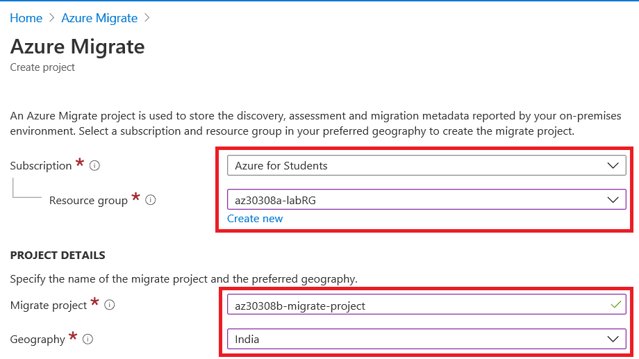 Azure migrate step2