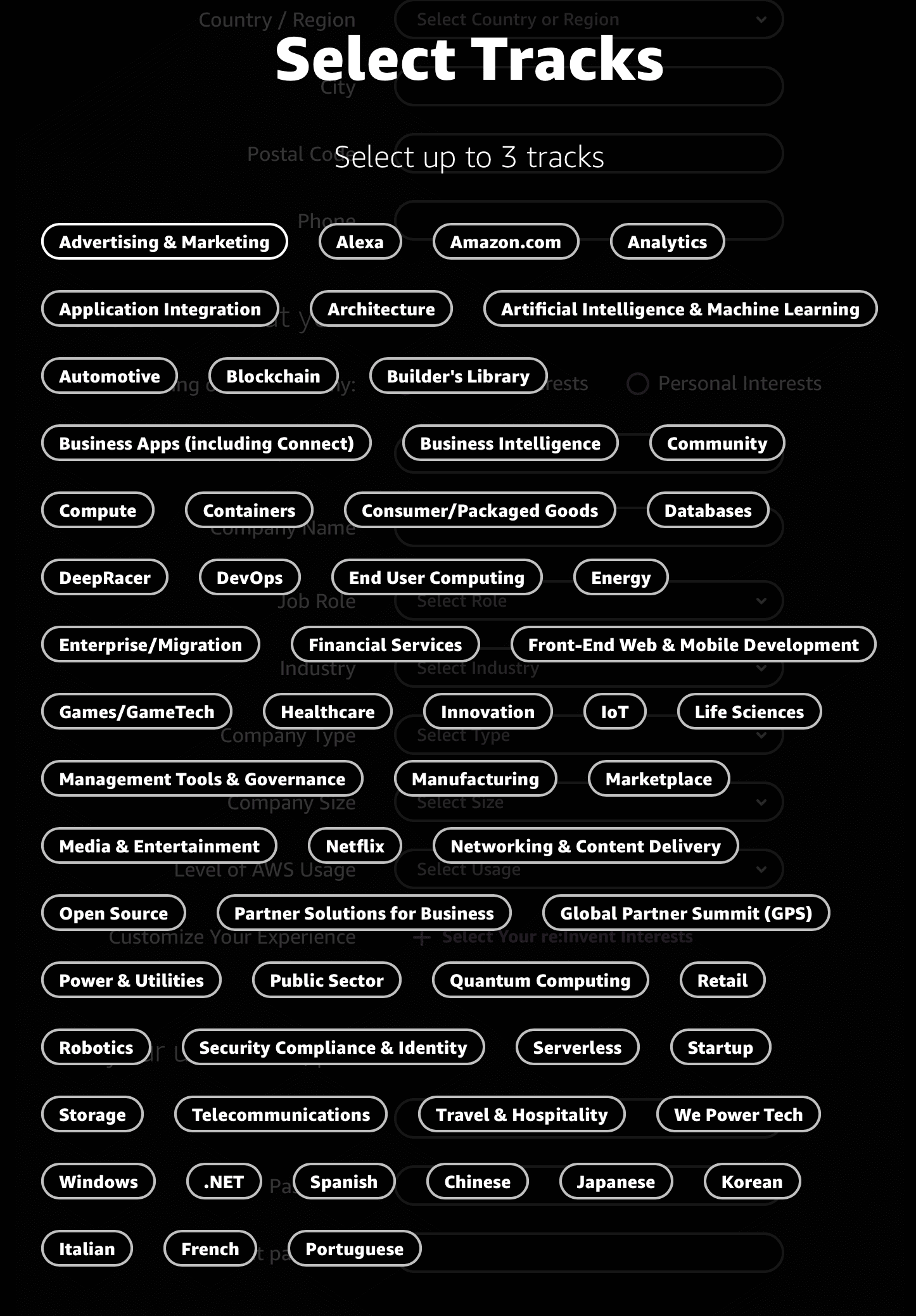 aws-reinvent-2020-registration-tracks