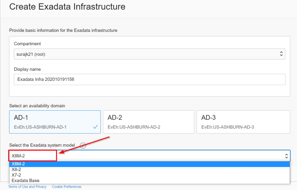 create-exadata-x8m